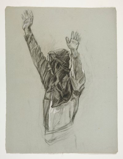 Figurstudie för kung Arthur av Edwin Austin Abbey
