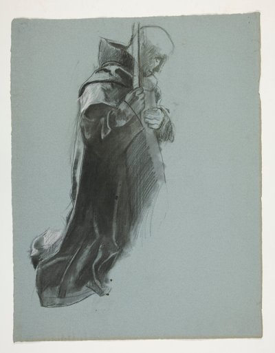 Figurstudie för The Departure, från The Quest of the Holy Grail (en serie av femton målningar för Boston Public Library, färdigställd 1901) av Edwin Austin Abbey