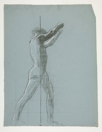 Figurstudie för The Spirit of Vulcan, Genius of the Workers in Iron and Steel, capitol rotunda, Harrisburg, Pennsylvania av Edwin Austin Abbey