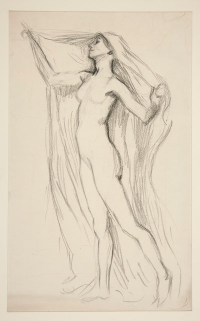 Figurstudie för väggmålning vid State Capitol-byggnaden i Harrisburg, Pennsylvania, 1902-1911 (slutförd av John Singer Sargent) av Edwin Austin Abbey