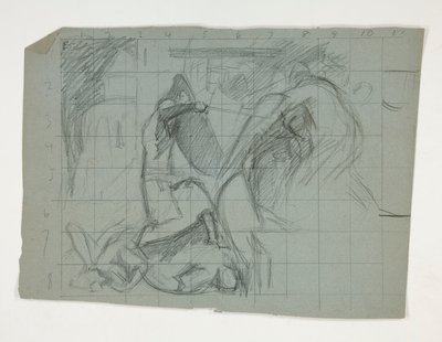 Figurstudie för de sju dödssynderna, från The Quest of the Holy Grail (en serie med femton målningar för Boston Public Library, färdigställd 1901) av Edwin Austin Abbey