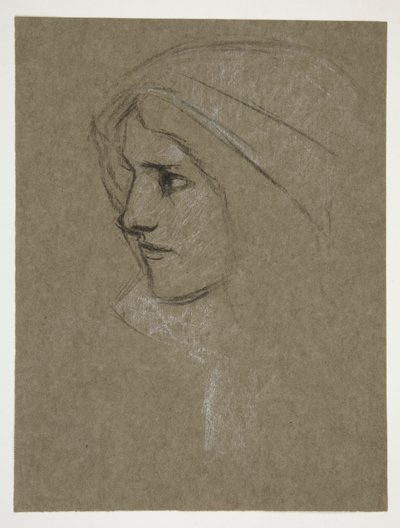 Head of Cordelia, från kung Lear av Edwin Austin Abbey