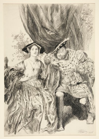 Henry och Anne Boleyn. Kung Henrik: av Edwin Austin Abbey