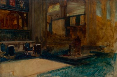 Interiörstudie av Westminster Abbey, för kröningen av kung Edward VII av Edwin Austin Abbey