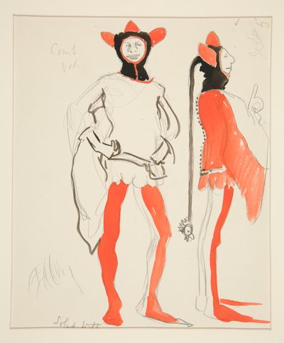 Gycklare, kostymskiss för Henry Irving av Edwin Austin Abbey