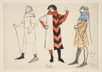 Jonglör och Gent, kostymskiss för Henry Irving av Edwin Austin Abbey