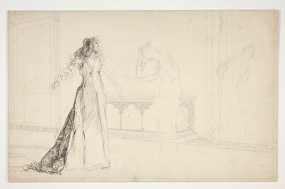 Juliet in hall, från Romeo och Julia av Edwin Austin Abbey