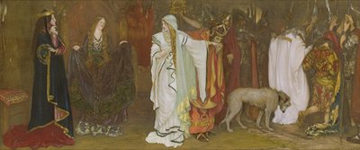 King Lear, Akt I, Scen I, Cordelias farväl, 1898 av Edwin Austin Abbey