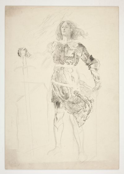 La Pucelle (studie för .1181) - akt III, scen II, kung Henrik VI (del I) av Edwin Austin Abbey