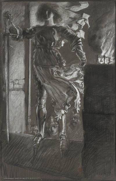 La Pucelle, från kung Henrik VI, del I, akt 3, scen 2 av Edwin Austin Abbey