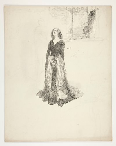 Dam med knäppta händer, från kung Richard II av Edwin Austin Abbey