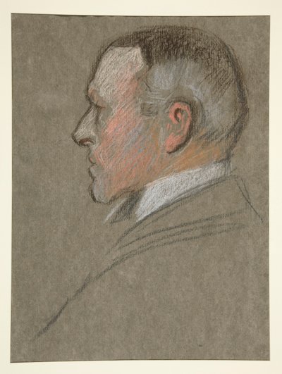 Vänster profilchef för man, för Edvards kröning. VII av Edwin Austin Abbey