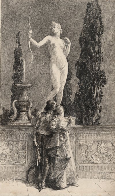 Lorenzo och Jessica: av Edwin Austin Abbey
