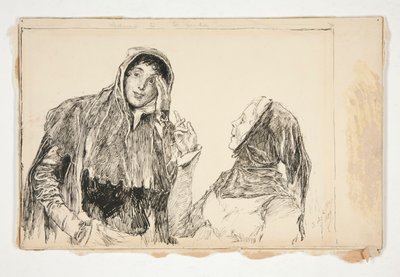 Mistress Quickly: av Edwin Austin Abbey