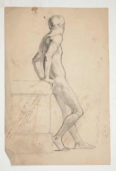 Studie av naken mansfigur, livsklass av Edwin Austin Abbey