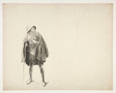 Peasant, sketch till en oidentifierad Shakespeare-pjäs av Edwin Austin Abbey