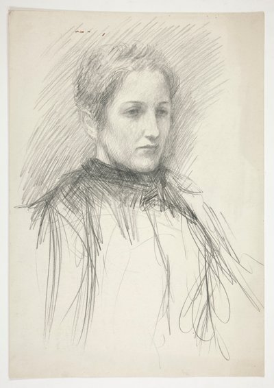 Porträtt av en ung fru Abbey (?) av Edwin Austin Abbey