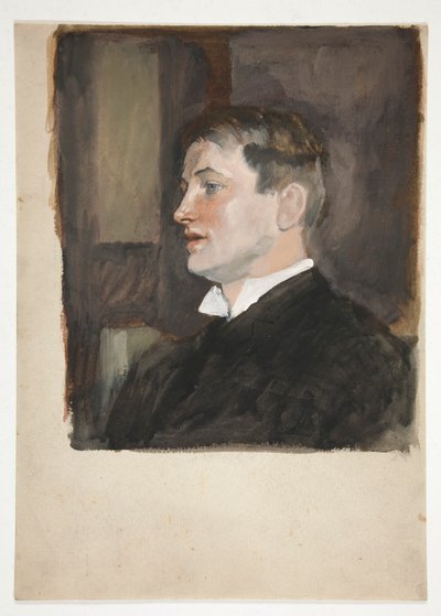Porträtt av en ung man (oidentifierad sitter) av Edwin Austin Abbey