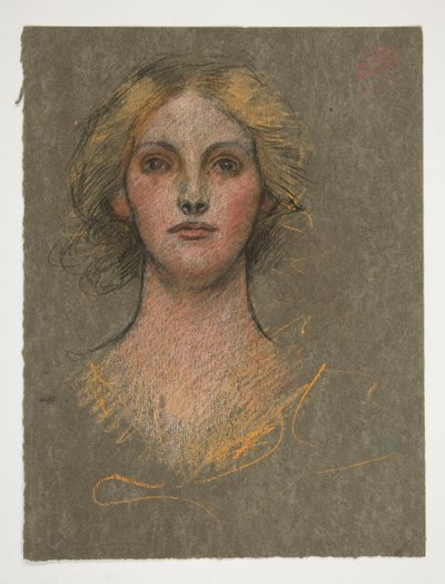 Porträtt av en ung kvinna av Edwin Austin Abbey