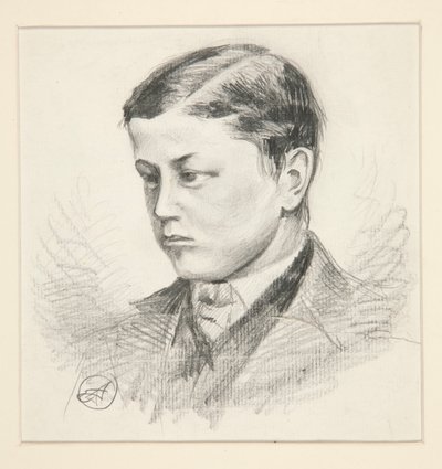 Porträtt av en oidentifierad ung pojke av Edwin Austin Abbey