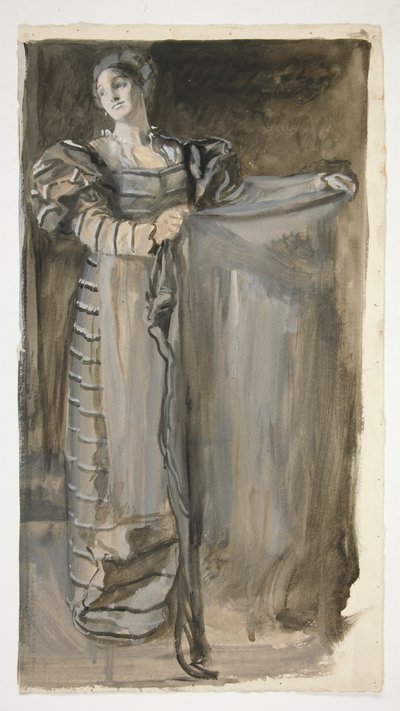 Förstudie för Othello (?) av Edwin Austin Abbey