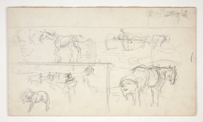 Ark med skisser av Edwin Austin Abbey
