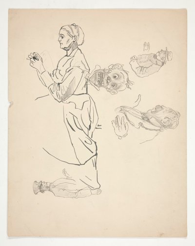 Studieblad av Edwin Austin Abbey