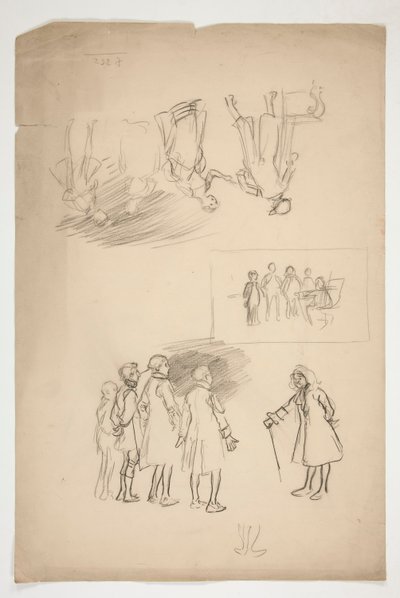 Studieblad av Edwin Austin Abbey
