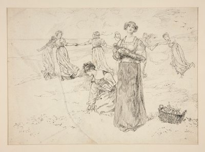 Skiss för av Edwin Austin Abbey