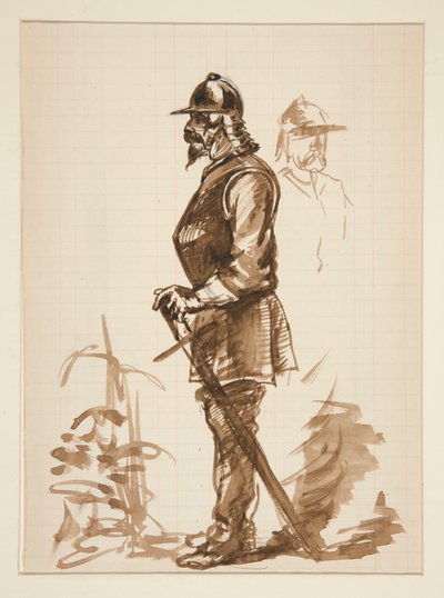 Skiss för av Edwin Austin Abbey