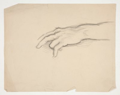 Skiss av en hand av Edwin Austin Abbey