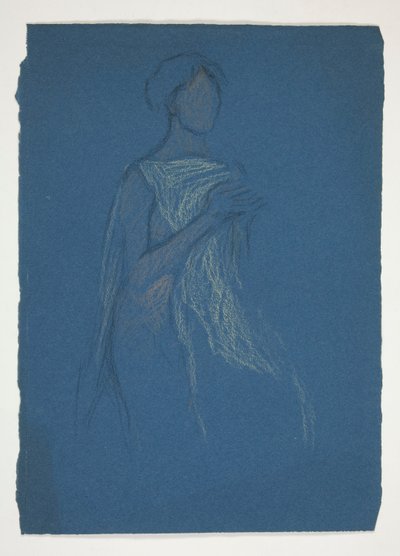 Skiss av en kvinna - kostymstudie för en pjäs? av Edwin Austin Abbey