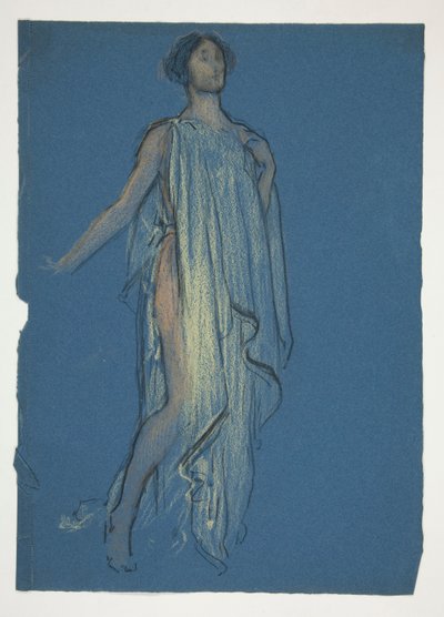 Skiss av en kvinna - kostymstudie för en pjäs? av Edwin Austin Abbey