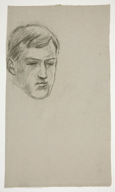 Skiss av en ung man (oidentifierad sitter) av Edwin Austin Abbey