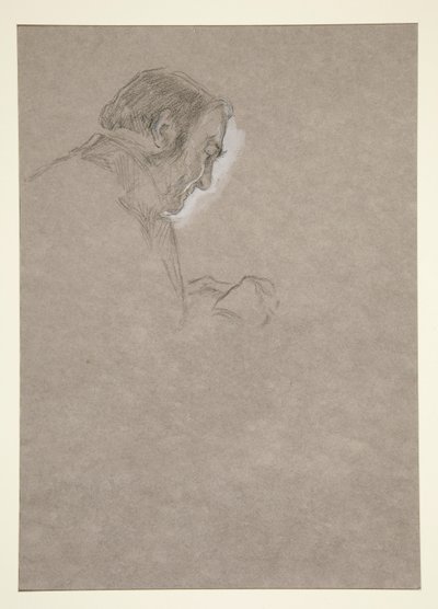 Studie. Ärkebiskopens tempel som kröner kungen av Edwin Austin Abbey