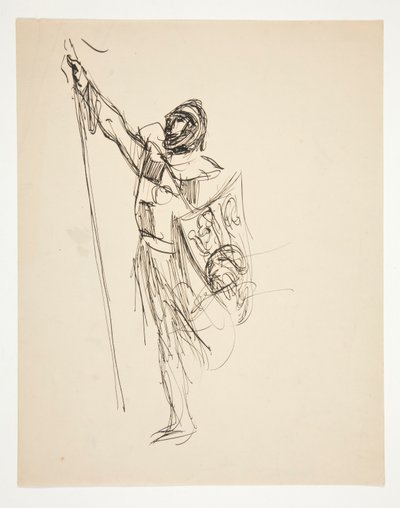 Study for Crusaders Sighting Jerusalem (oljemålning) av Edwin Austin Abbey