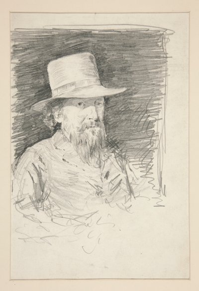 Studie för General Meade: skiss för väggmålning för delstatsbyggnaden i Harrisburg, Pennsylvania, 1902-1911 (slutförd av John Singer Sargent) av Edwin Austin Abbey