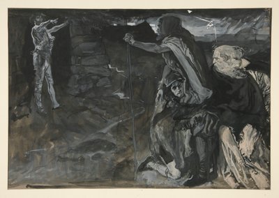 Studera för King Lear (?) av Edwin Austin Abbey