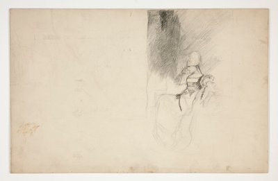 Studie för Mariana, från Mått för Mått av Edwin Austin Abbey