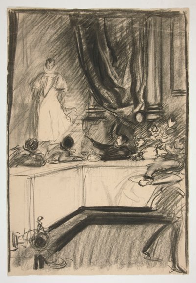 Studera för Petruchio och Katharina av Edwin Austin Abbey