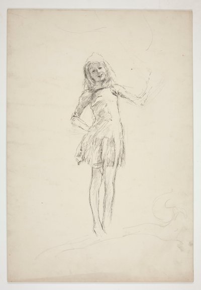 Studie för Puck, från En midsommarnatt av Edwin Austin Abbey