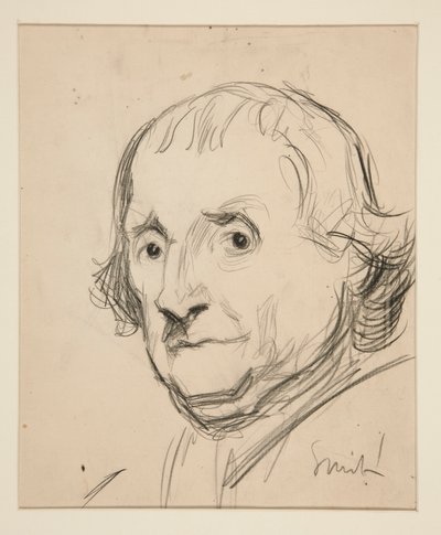 Study for Smith?: skiss för väggmålning för delstatsbyggnaden i Harrisburg, Pennsylvania, 1902-1911 (slutförd av John Singer Sargent) av Edwin Austin Abbey