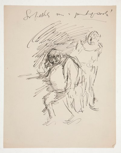 Studera för en oidentifierad Shakespeare-pjäs, möjligen Falstaff av Edwin Austin Abbey