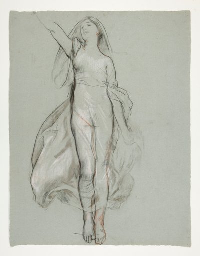 Studie för central figur i av Edwin Austin Abbey
