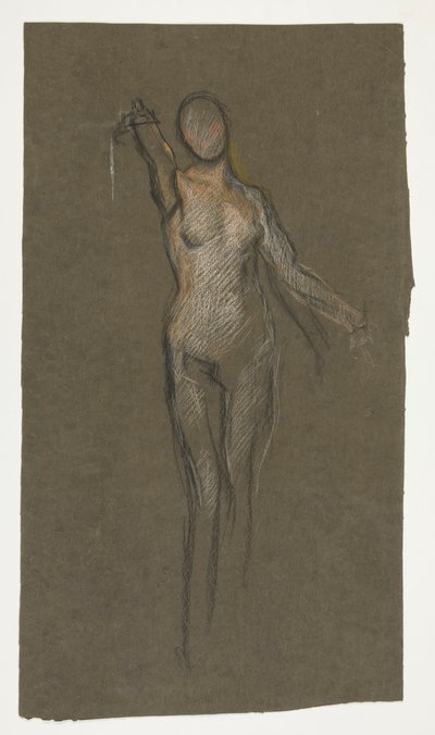 Studie för central figur i av Edwin Austin Abbey