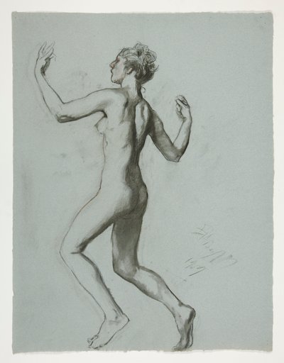 Studera för figuren 10 på morgonen av Edwin Austin Abbey