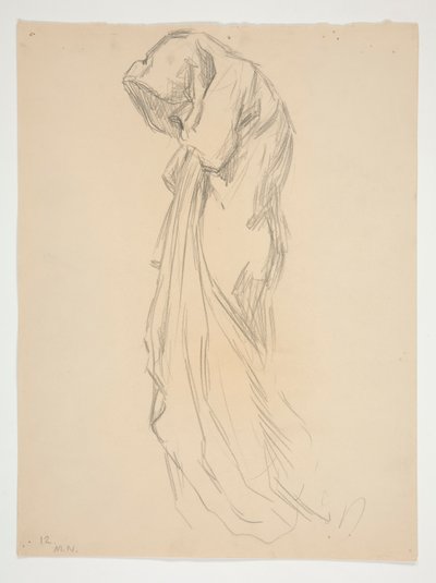 Studera för figur 12 midnatt in av Edwin Austin Abbey