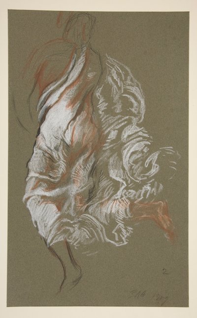 Studera för figuren 14.00 in av Edwin Austin Abbey