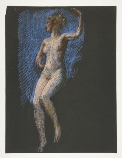 Studera för figur av 4 pm in av Edwin Austin Abbey