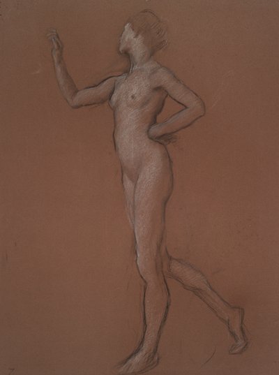 Studera för figur av 7 am för av Edwin Austin Abbey